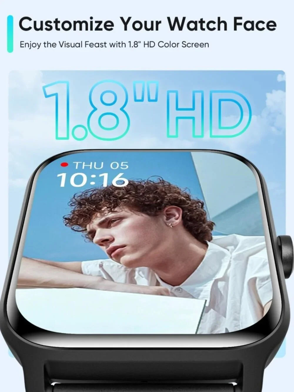 Waterproof Smart Fitness Watch with 1.8